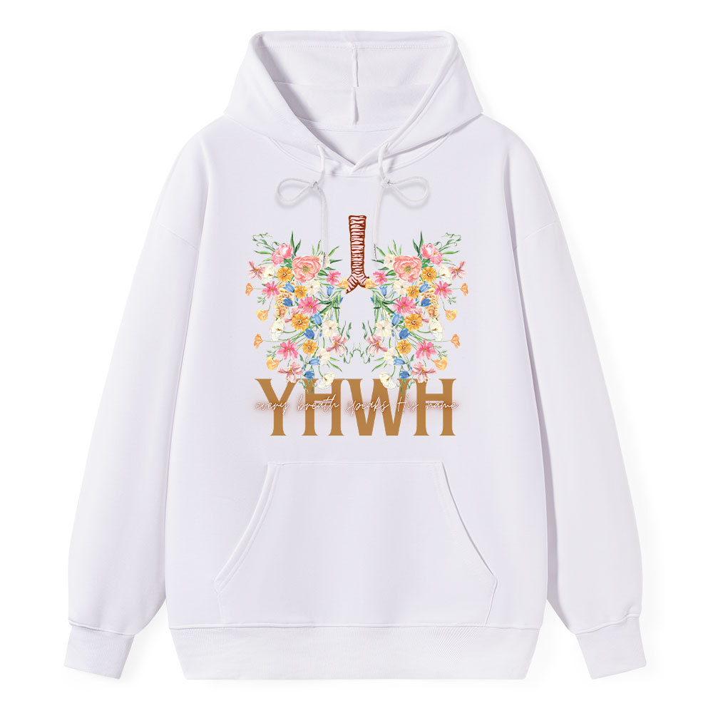 YHWH Floral Classic Christian Hoodie