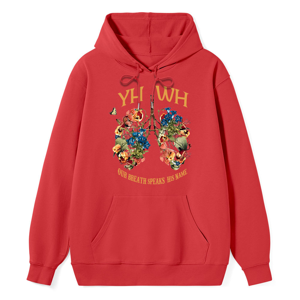YHWH Our Breath Speaks His Name Classic Christian Hoodie