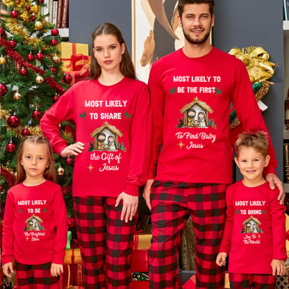 Personalized Most Likely Christmas Family Matching Long Sleeve T-Shirt