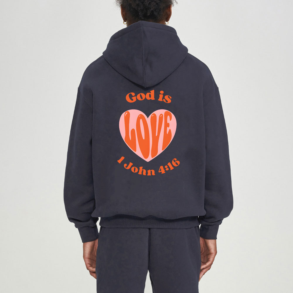 God Is Love Christian Fleece Hoodie Set