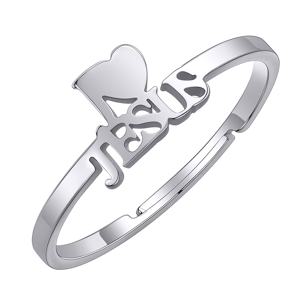 Love Faith Genderless Adjustable Open Finger Jesus Ring