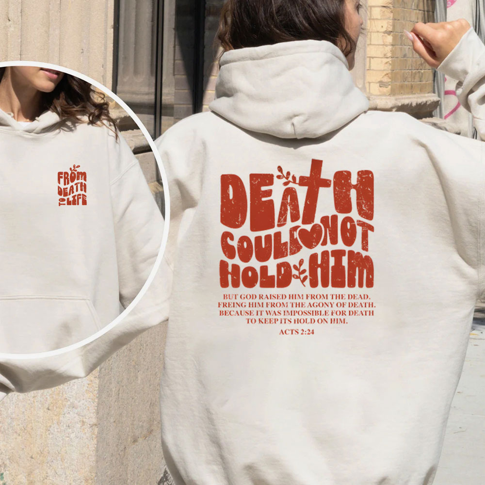 Death Could Not Hold HIM Christian Fleece Hoodie Set