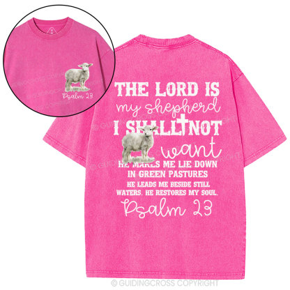The Lord Is My Shepherd Christian Washed T-Shirt