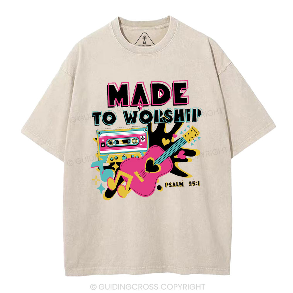 Made To Worship Christian Washed T-Shirt