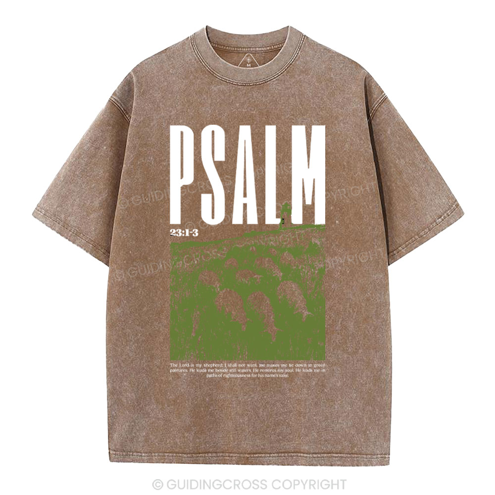 The Lord Is My Shepherd Christian Washed T-Shirt