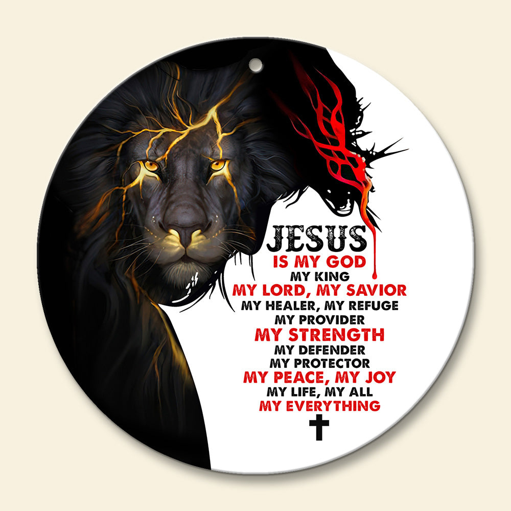 Jesus Is My God, My King, My Lord, My Savior Jesus Ornament