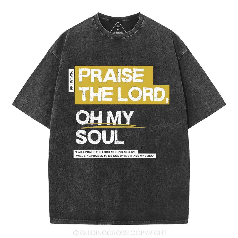 Praise The Lord Christian Washed T-Shirt