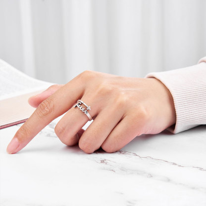 Faith Script Christian 925 Sterling Silver Ring