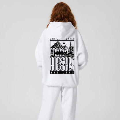 God Is Greater Christian Premium Fleece Hoodie Set