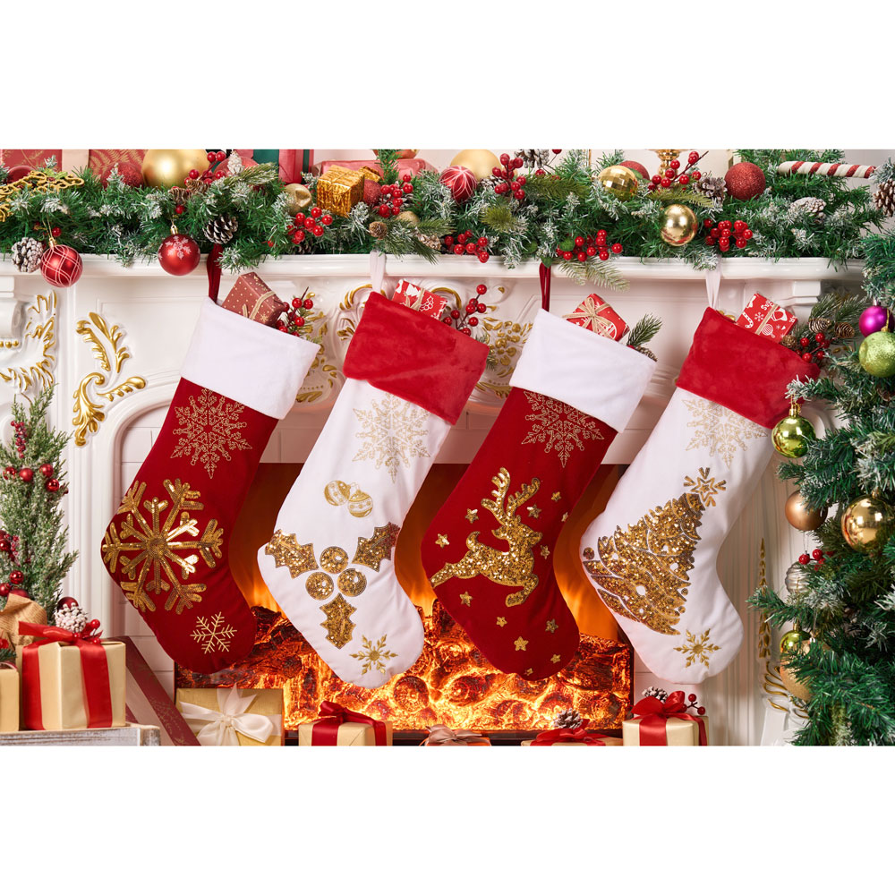 Sequined Christmas stockings