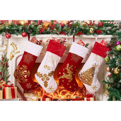 Sequined Christmas stockings