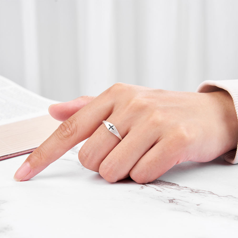 Cross Christian 925 Sterling Silver Ring