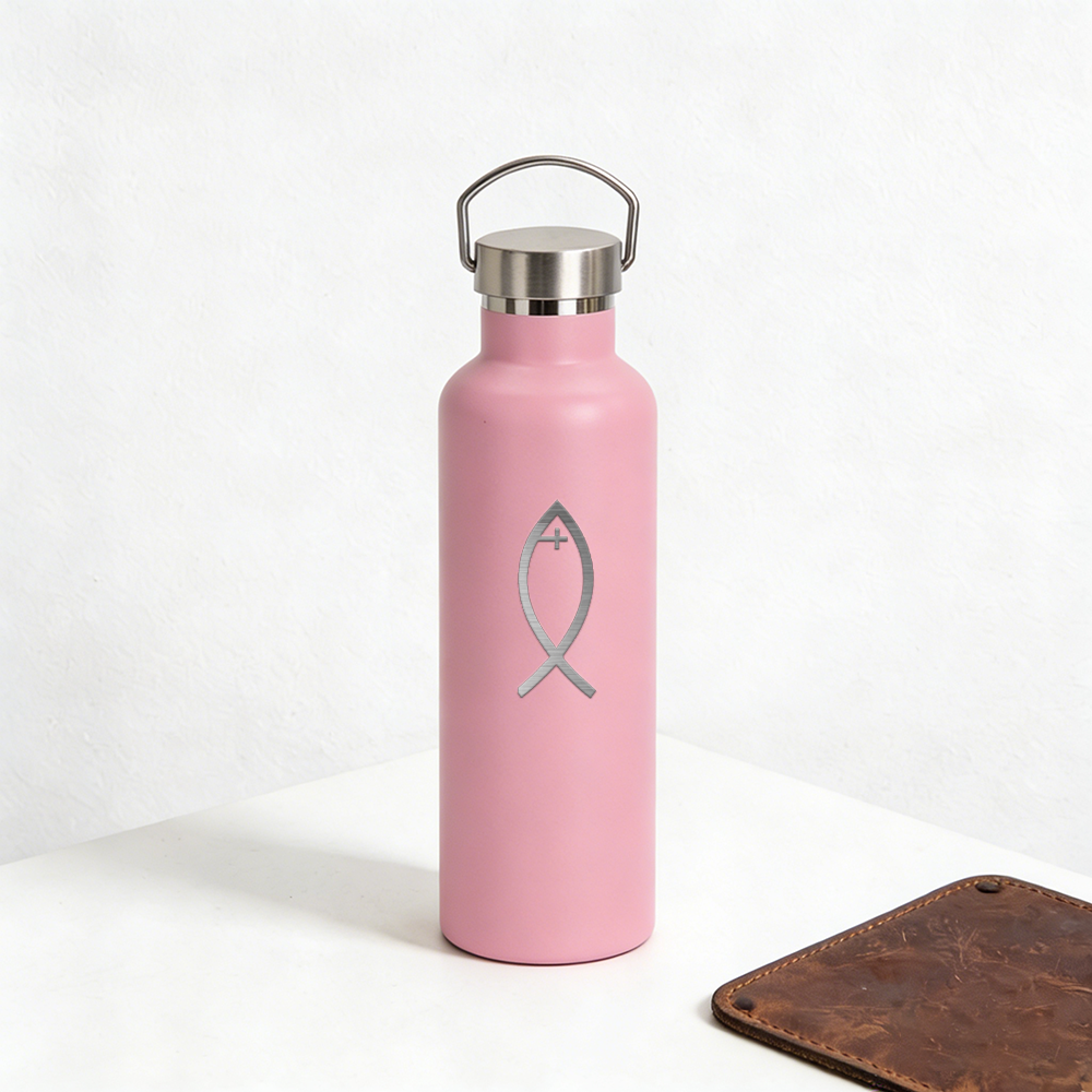 Christian Stainless Steel Insulated Sports Bottle with Handle