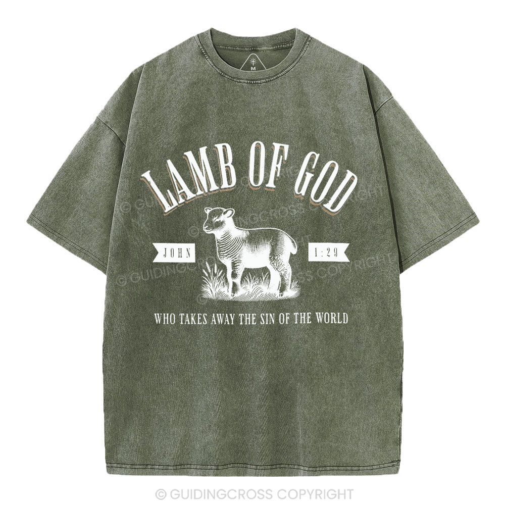 Lamb Of God Christian Washed T-Shirt