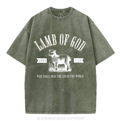 Lamb Of God Christian Washed T-Shirt