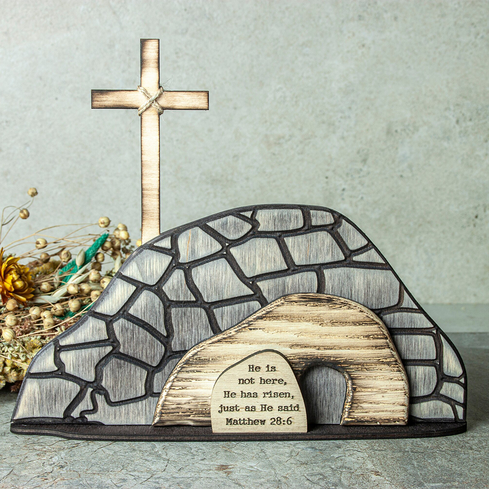 Easter Empty Tomb Wooden Decoration