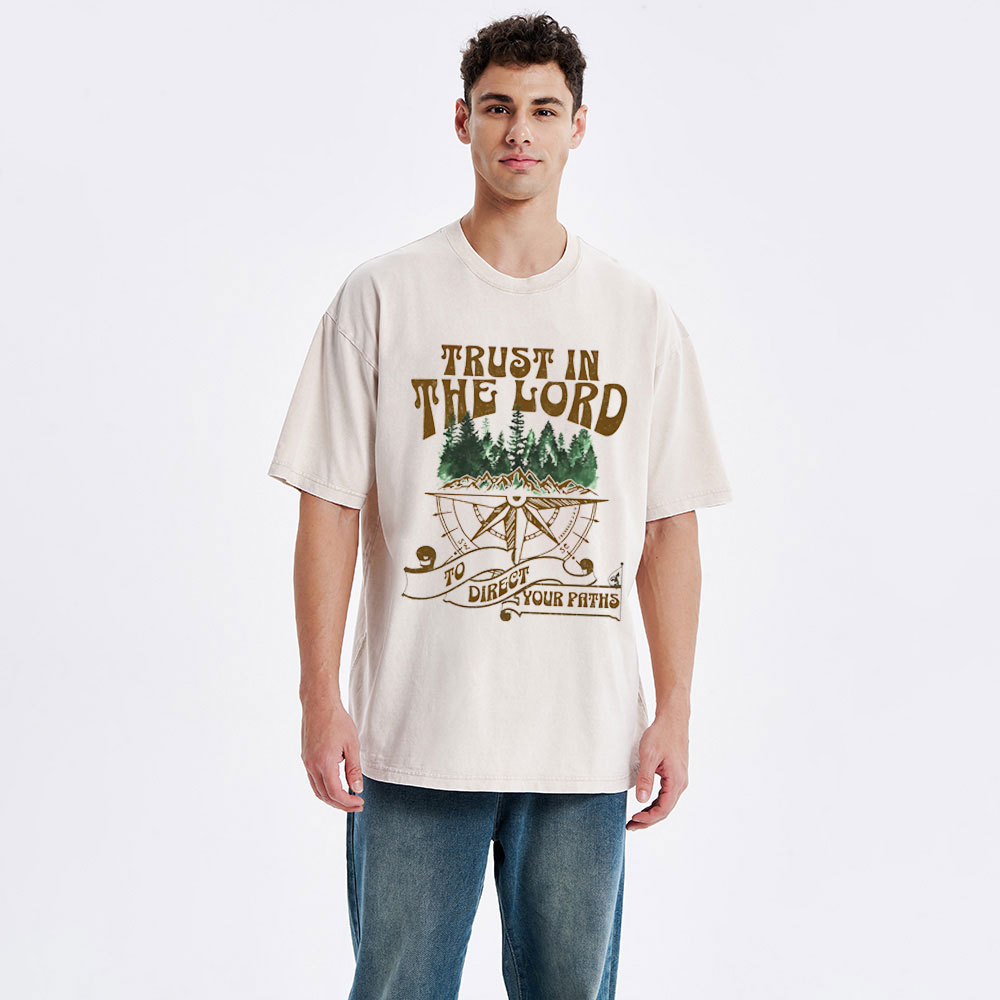 Trust In The Lord Christian Washed T-Shirt