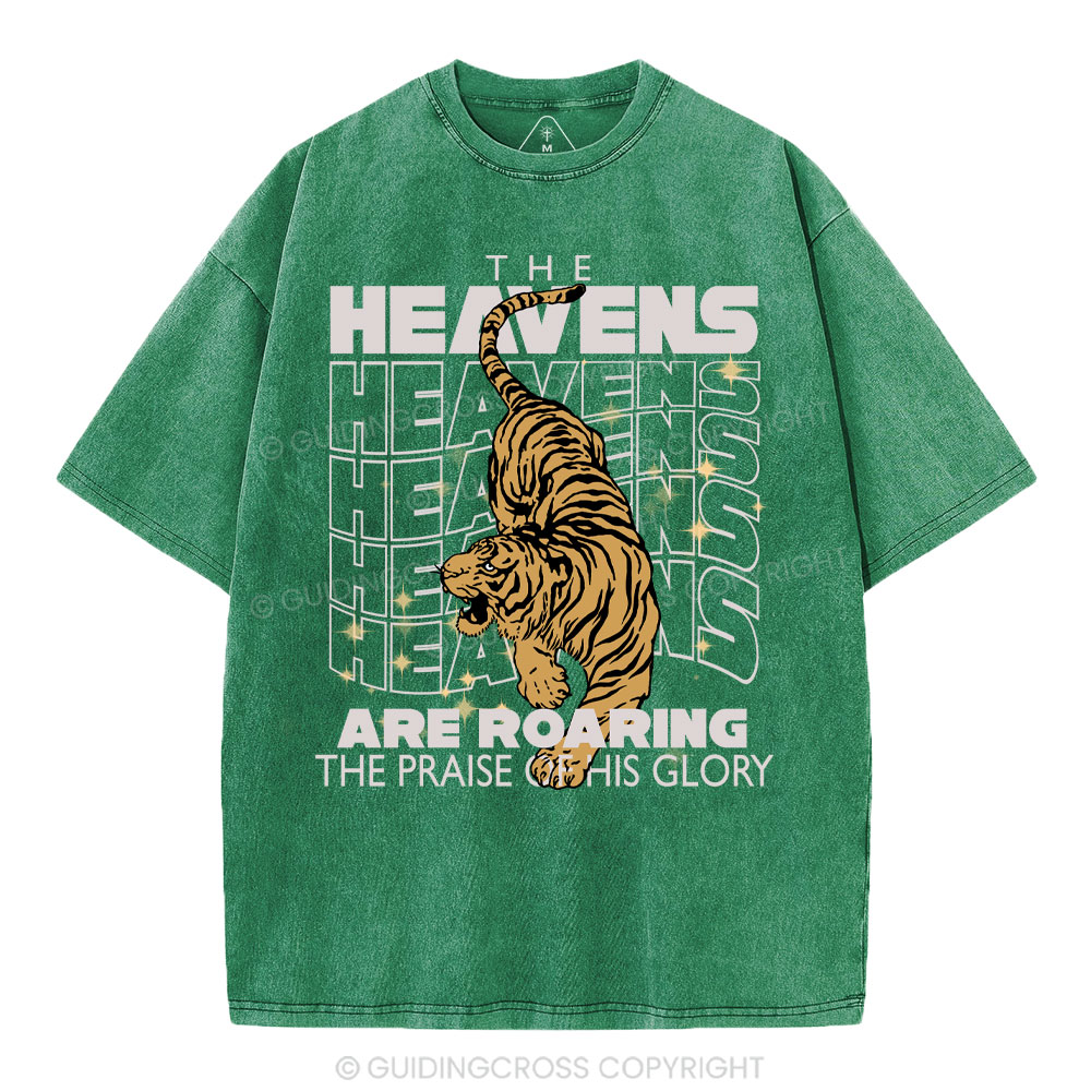 The Heavens Are Roaring Christian Washed T-Shirt