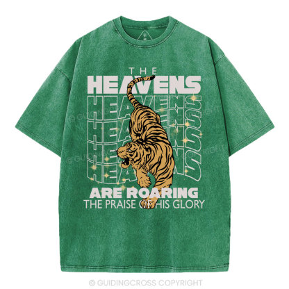 The Heavens Are Roaring Christian Washed T-Shirt