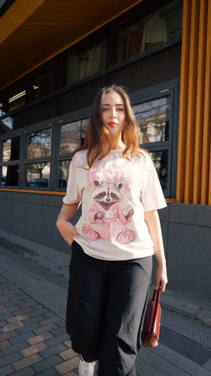 Feral But Loves Jesus Christian Washed T-Shirt