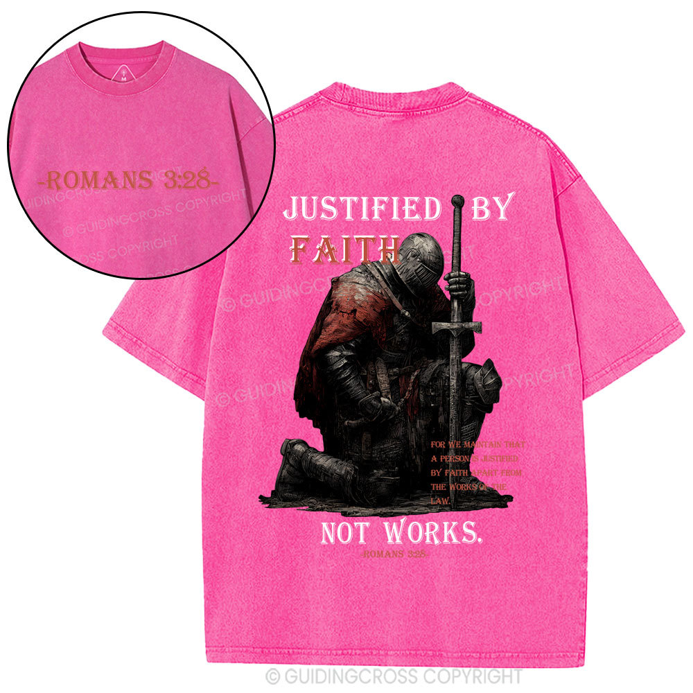 Justified By Faith Christian Washed T-Shirt
