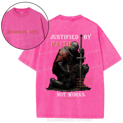 Justified By Faith Christian Washed T-Shirt