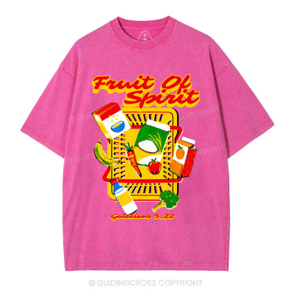 Fruit Of The Spirit Christian Washed T-Shirt
