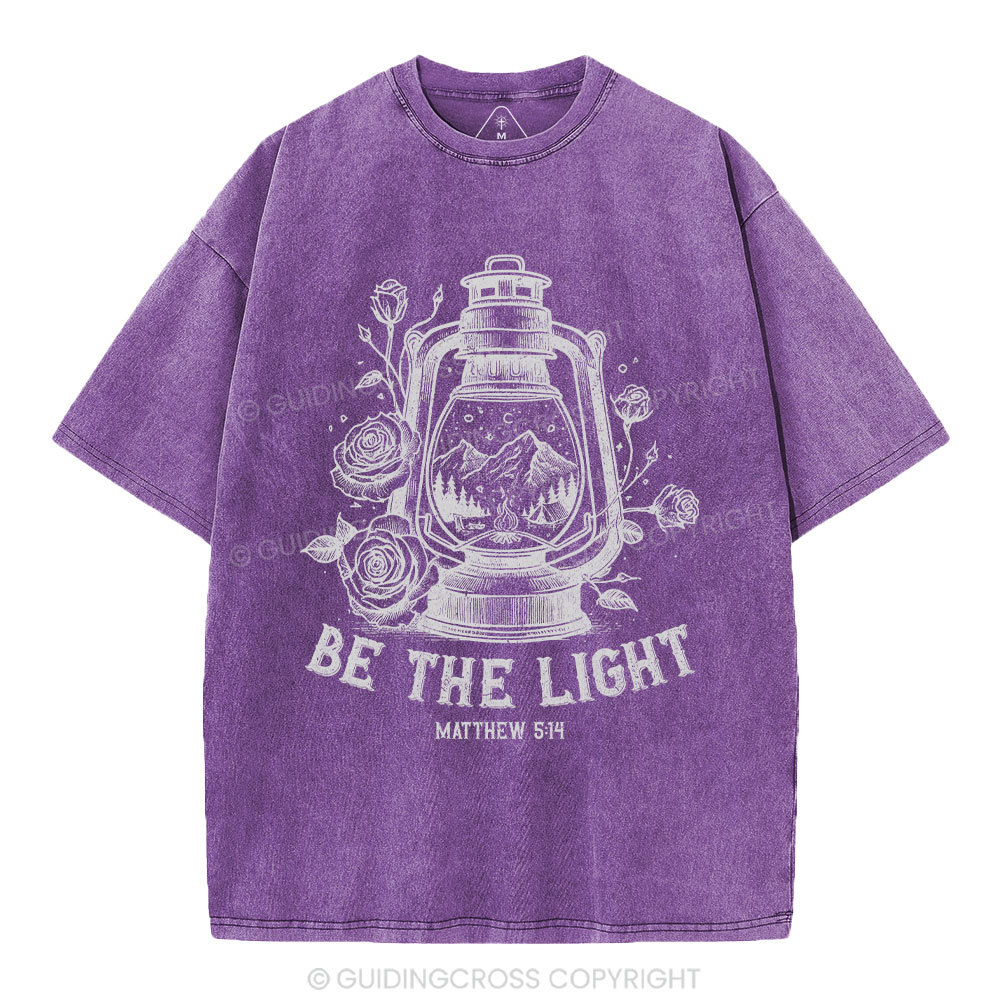 Be The Light Christian Washed T-Shirt