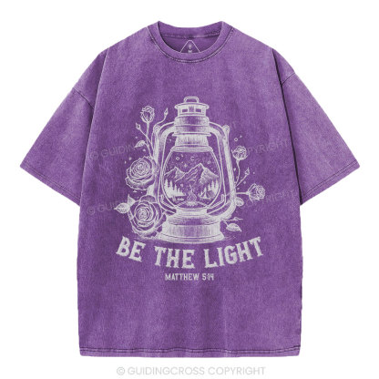 Be The Light Christian Washed T-Shirt
