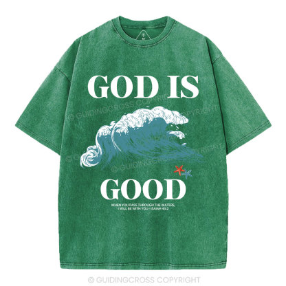 God Is Good Christian Washed T-Shirt