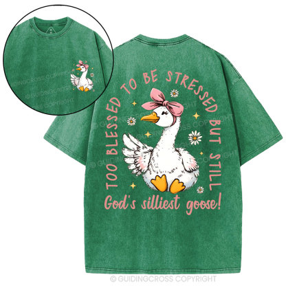 God's Silliest Goose Christian Washed T-Shirt