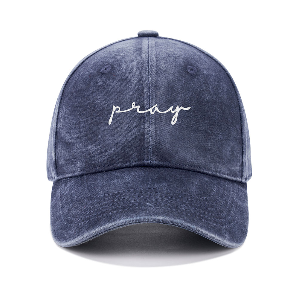 Pray Christian Washed Hat
