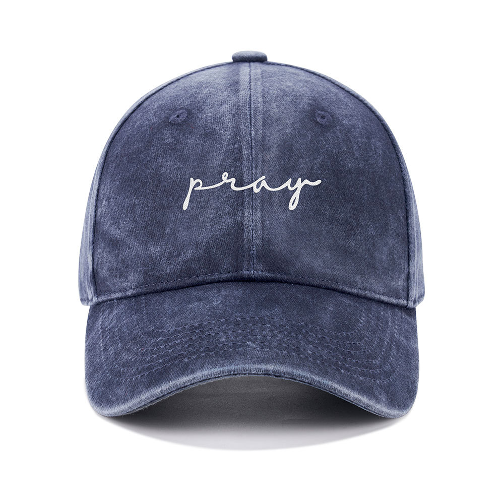 Pray Christian Washed Hat