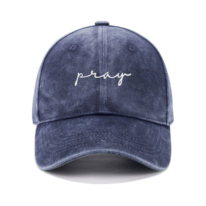 Pray Christian Washed Hat