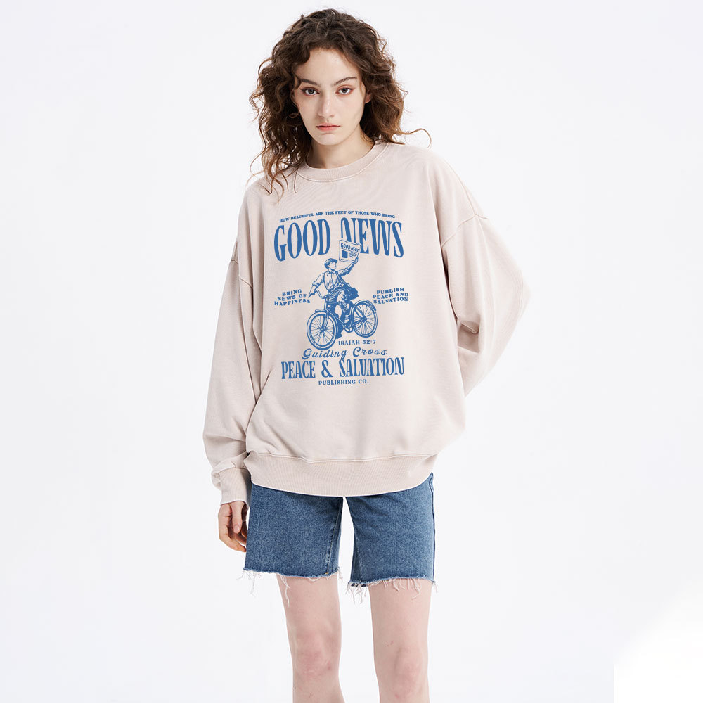 Good News Christian Washed Sweatshirt
