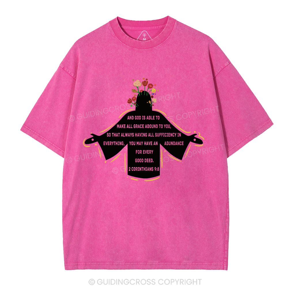 God Is Able To Make Grace Christian Washed T-Shirt