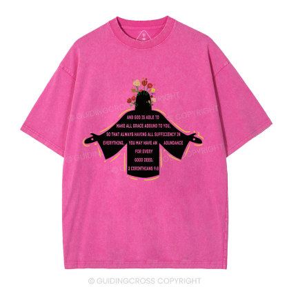 God Is Able To Make Grace Christian Washed T-Shirt