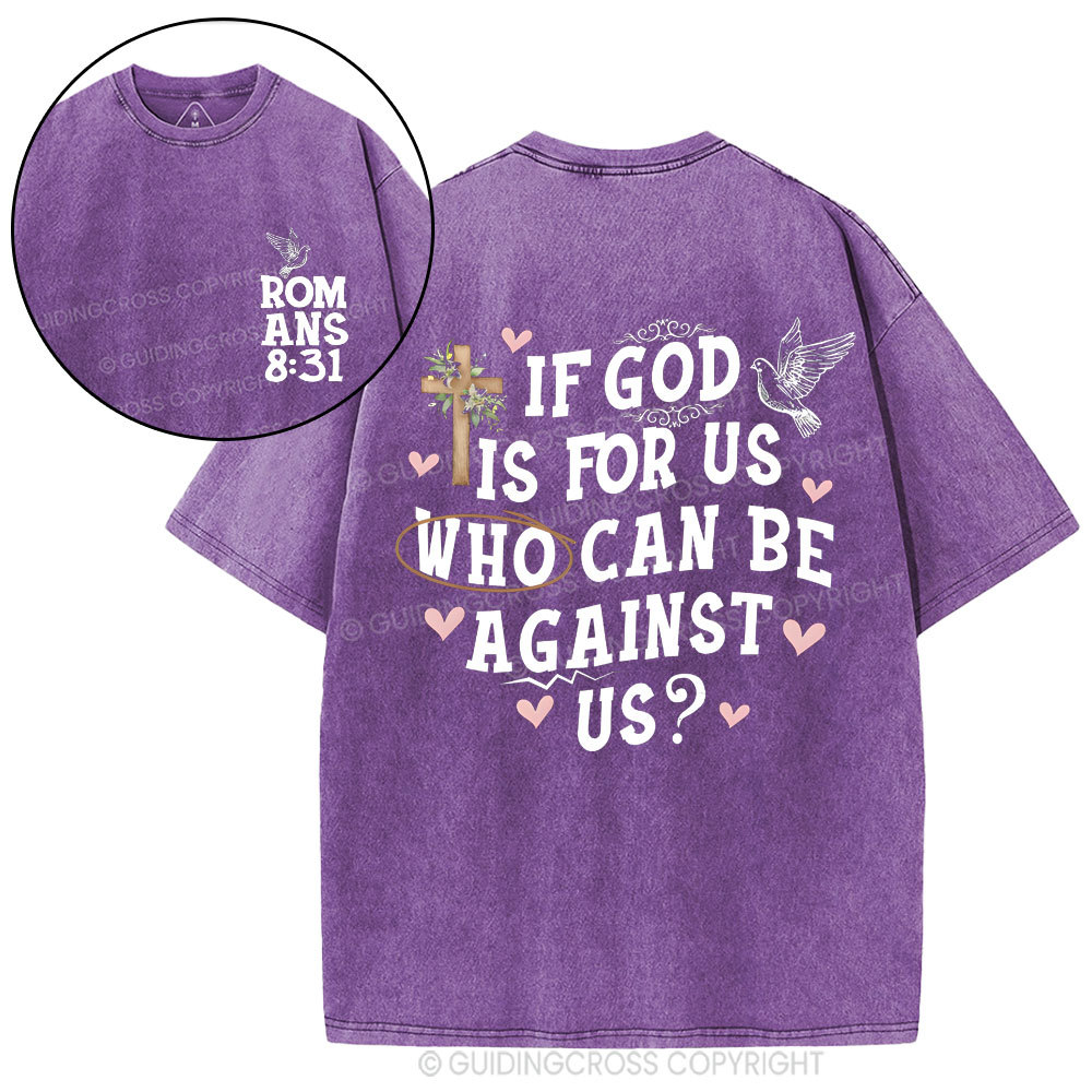 If God Is For Us Christian Washed T-Shirt