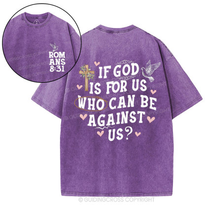 If God Is For Us Christian Washed T-Shirt
