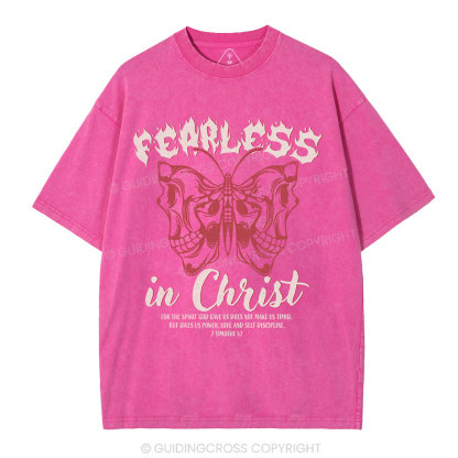 Fearless In Christ Christian Washed T-Shirt