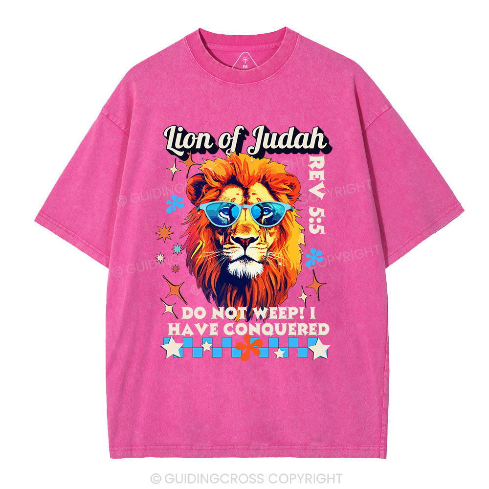 Lion Of Judah Christian Washed T-Shirt