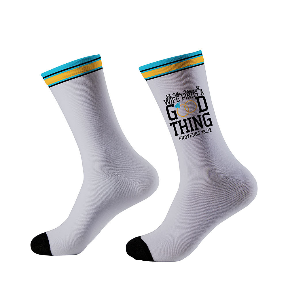 He Who Finds A Wife Finds A Good Christian Socks