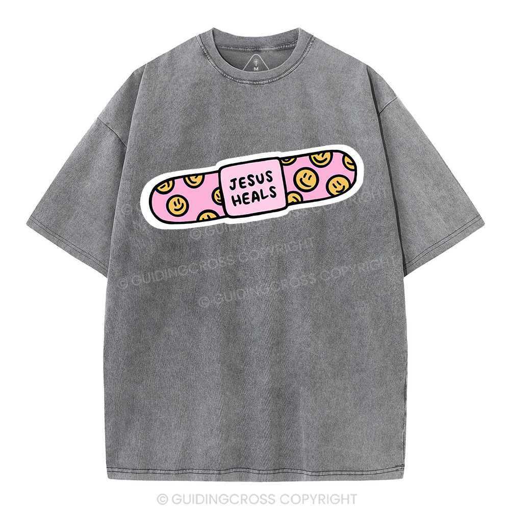 Jesus Heals Christian Washed T-Shirt