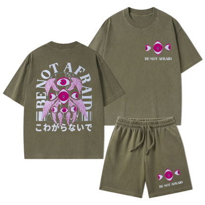 Be Not Afraid Christian Washed T-Shirt & Shorts