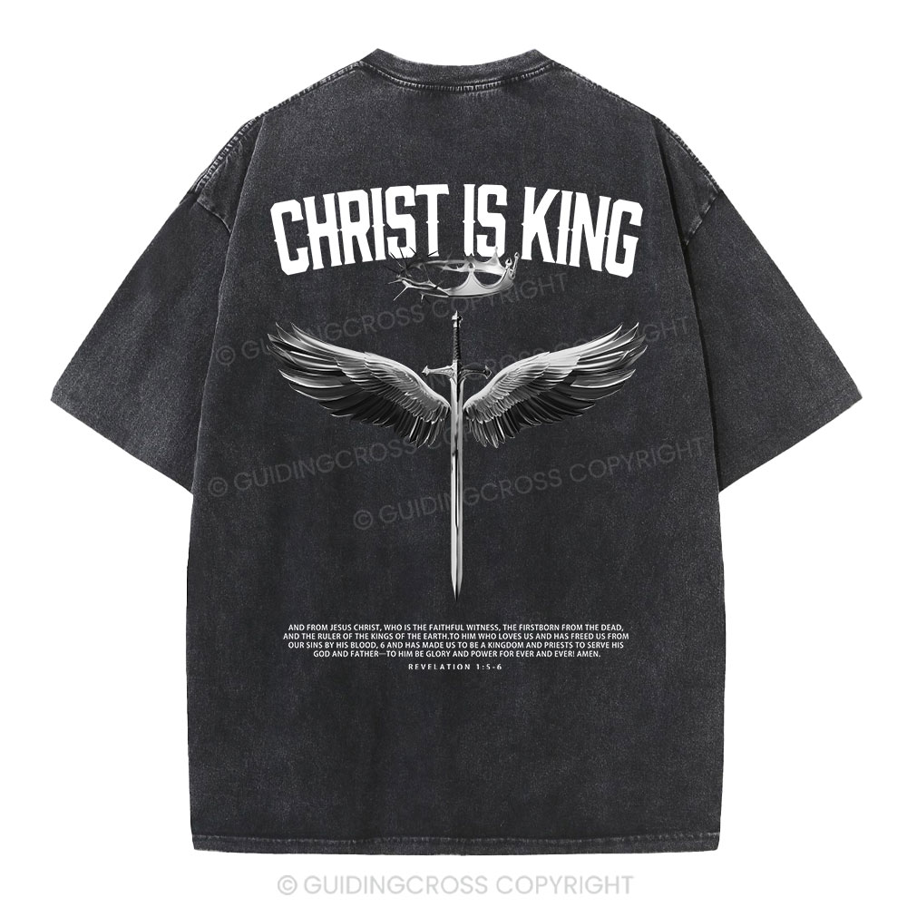 Christ Is King Christian Washed T-Shirt