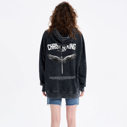 Christ Is King Christian Washed Hoodie