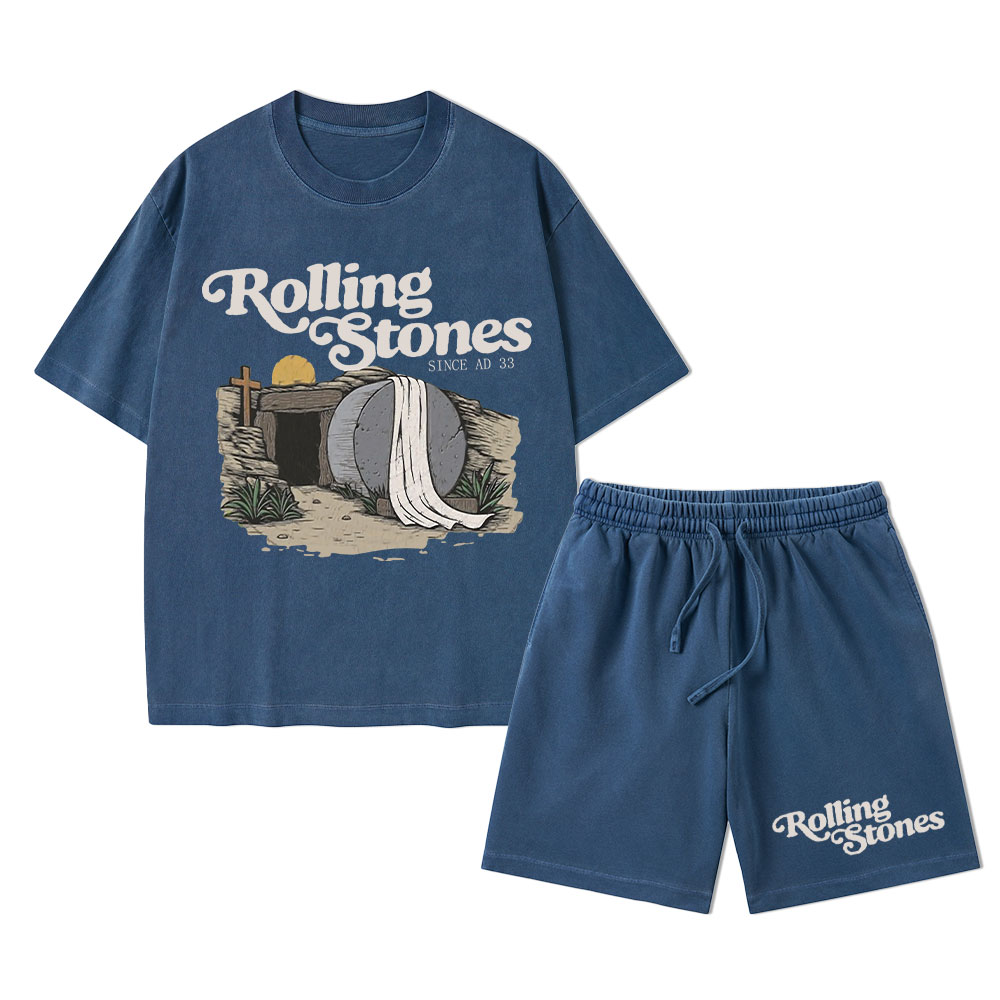 Rolling Stone Christian Washed T-Shirt & Shorts