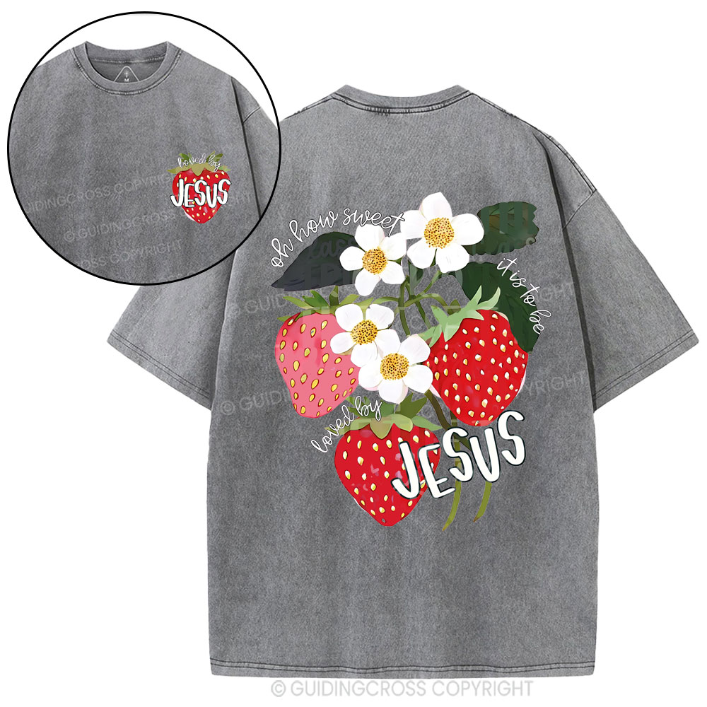 Loved By Jesus Christian Washed T-Shirt