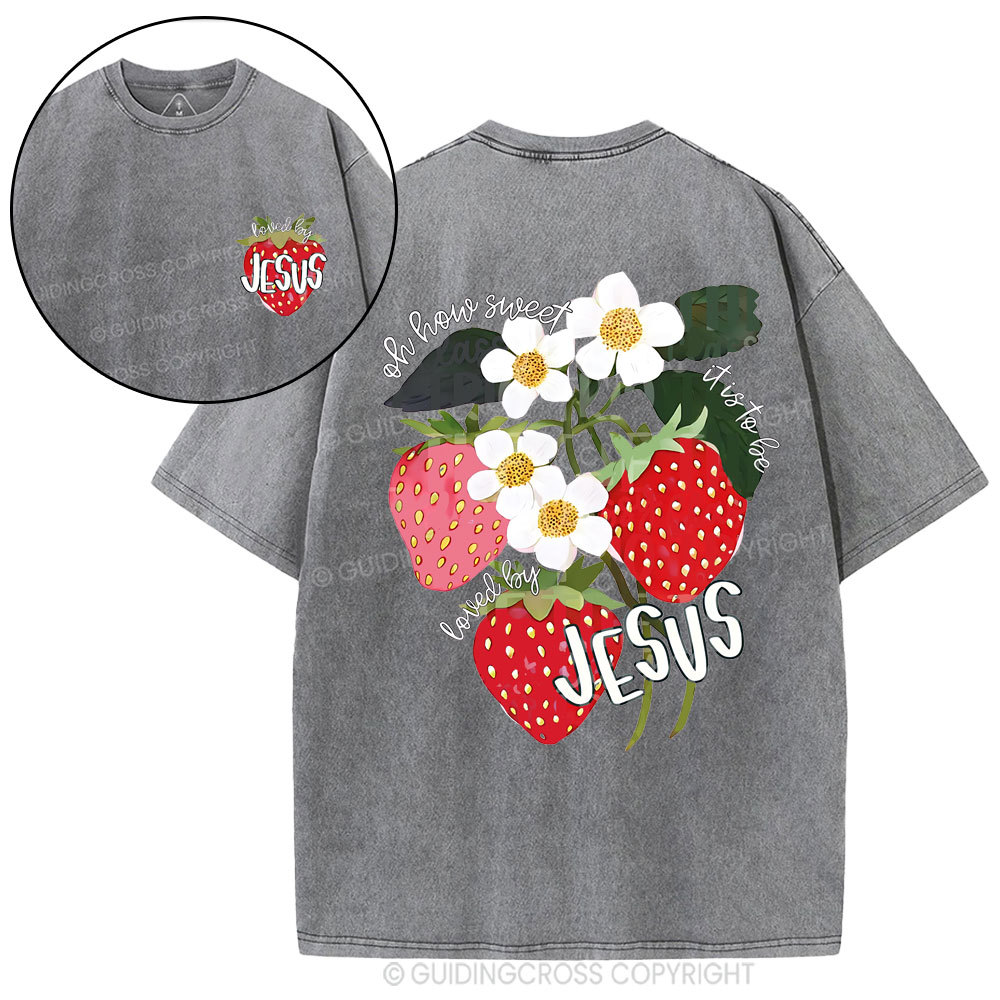 Loved By Jesus Christian Washed T-Shirt