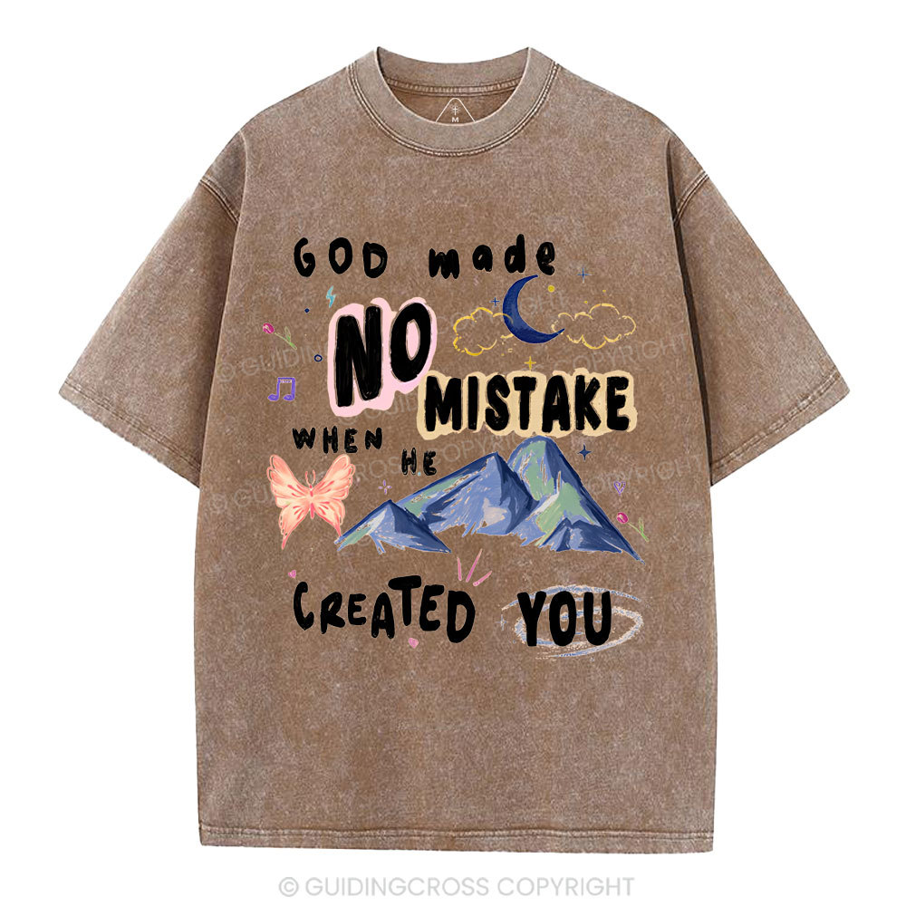 God Made No Mistake Christian Washed T-Shirt